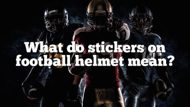 What do stickers on football helmet mean?