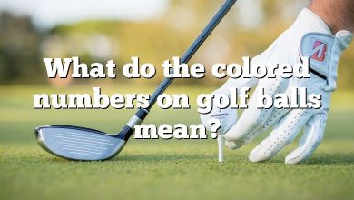 What do the colored numbers on golf balls mean?