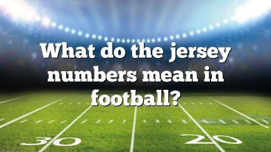 What do the jersey numbers mean in football?