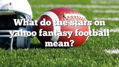 What do the stars on yahoo fantasy football mean?