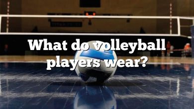 What do volleyball players wear?
