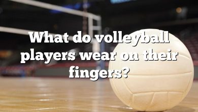 What do volleyball players wear on their fingers?