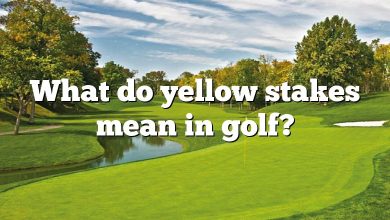 What do yellow stakes mean in golf?