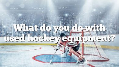 What do you do with used hockey equipment?