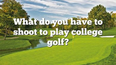 What do you have to shoot to play college golf?