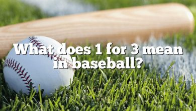 What does 1 for 3 mean in baseball?