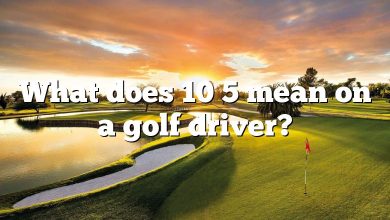 What does 10 5 mean on a golf driver?