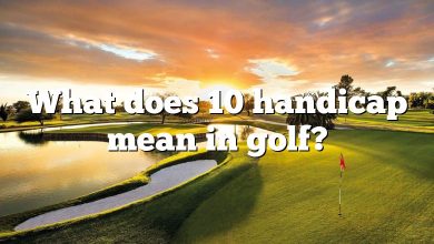 What does 10 handicap mean in golf?