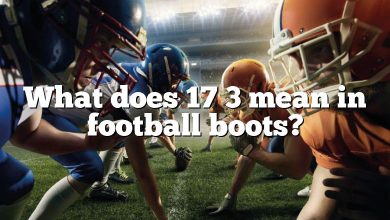 What does 17 3 mean in football boots?