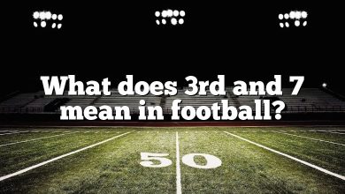 What does 3rd and 7 mean in football?