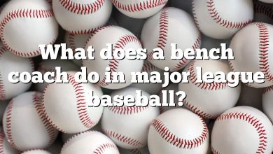 What does a bench coach do in major league baseball?