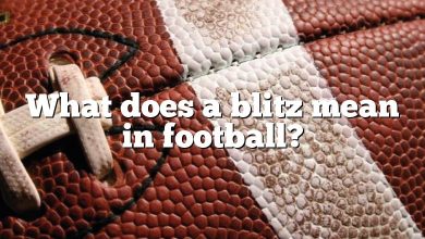 What does a blitz mean in football?