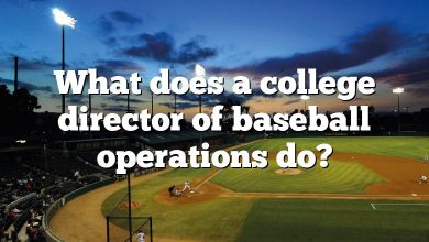 What does a college director of baseball operations do?