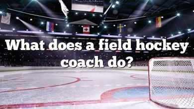 What does a field hockey coach do?