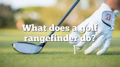 What does a golf rangefinder do?