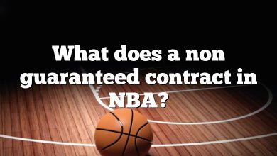 What does a non guaranteed contract in NBA?