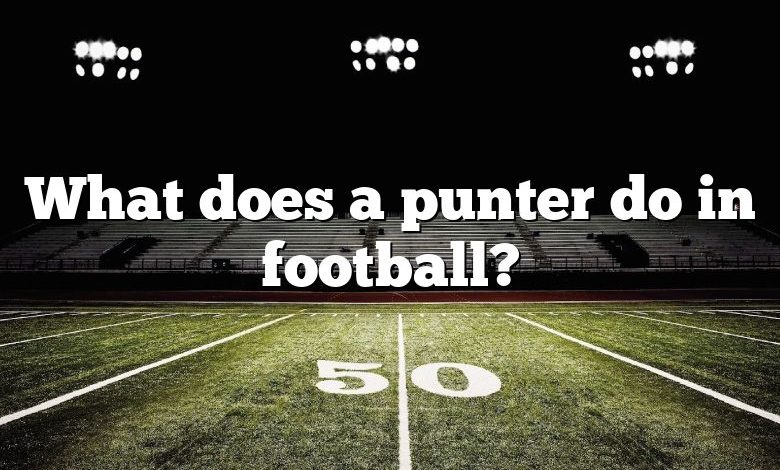 What does a punter do in football?