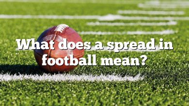 What does a spread in football mean?