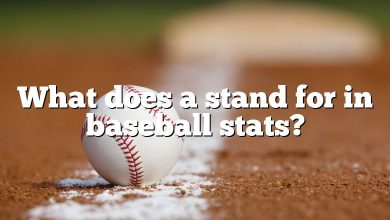 What does a stand for in baseball stats?