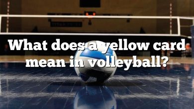 What does a yellow card mean in volleyball?