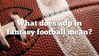 What does adp in fantasy football mean?