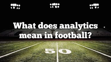 What does analytics mean in football?