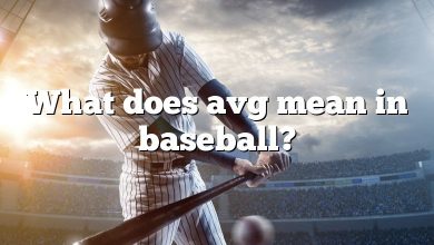 What does avg mean in baseball?