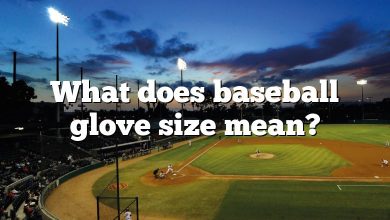 What does baseball glove size mean?