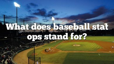 What does baseball stat ops stand for?