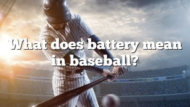 What does battery mean in baseball?