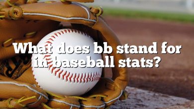 What does bb stand for in baseball stats?