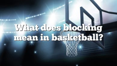 What does blocking mean in basketball?