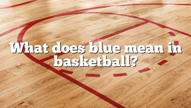 What does blue mean in basketball?