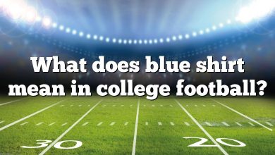 What does blue shirt mean in college football?