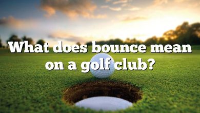 What does bounce mean on a golf club?