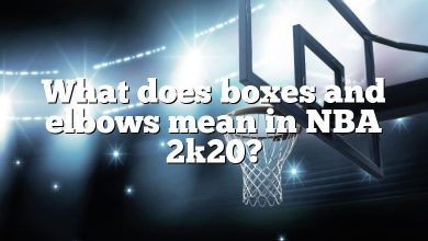 What does boxes and elbows mean in NBA 2k20?