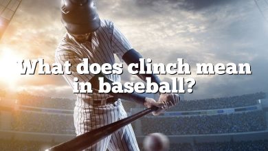 What does clinch mean in baseball?