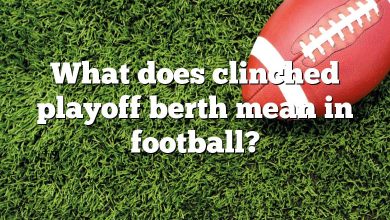 What does clinched playoff berth mean in football?