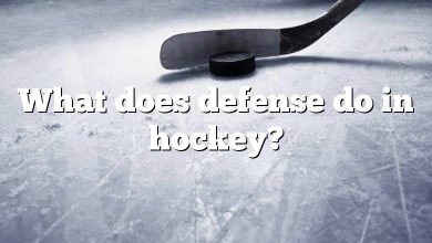 What does defense do in hockey?