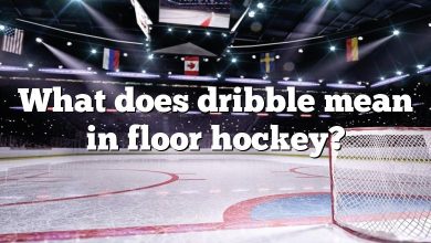 What does dribble mean in floor hockey?
