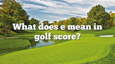 What does e mean in golf score?