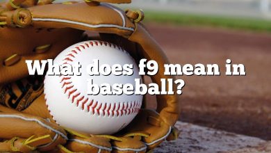 What does f9 mean in baseball?