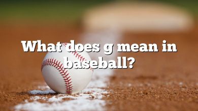What does g mean in baseball?