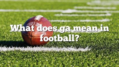 What does ga mean in football?