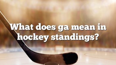 What does ga mean in hockey standings?