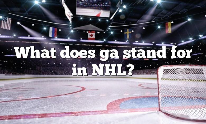 What does ga stand for in NHL?