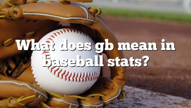 What does gb mean in baseball stats?