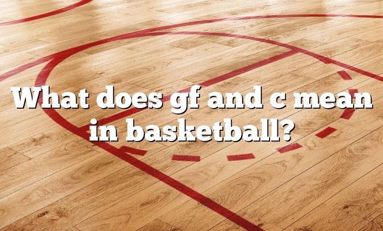 What does gf and c mean in basketball?