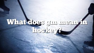 What does gm mean in hockey?