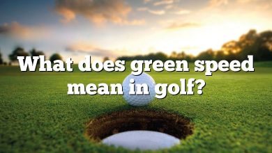 What does green speed mean in golf?
